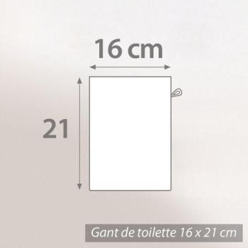 Gant de toilette 16x21 cm JULIET Jaune 520 g/m2