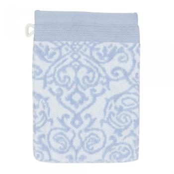Gant de toilette 16x21 cm BOLERO FLORAL Bleu 520 g