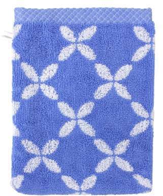 Gant de toilette 16x21 cm SHIBORI floral Bleu 500 g Gant de toilette 16x21 cm