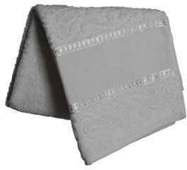 Serviette de toilette 50x100 gris ? broder sur toi