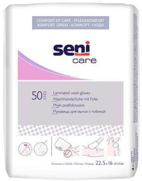 Seni Care Gants de Toilette avec Film 50 gants Seni Care Gants de Toilette