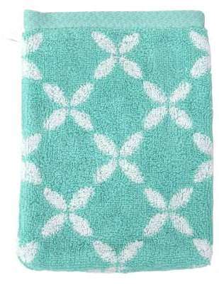 Gant de toilette 16x21 cm SHIBORI floral Vert 500 g Gant de toilette 16x21 cm