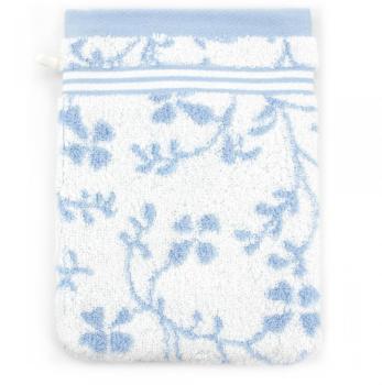 Gant de toilette 16x21 cm VINTAGE FLORAL Bleu 550