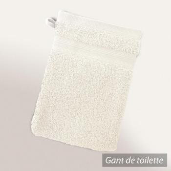 Gant de toilette 16x21 cm ROYAL CRESENT Blanc Crèm