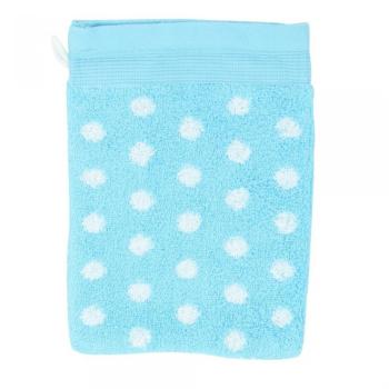 Gant de toilette 16x21 cm GRAPHIC DOTS Turquoise 5