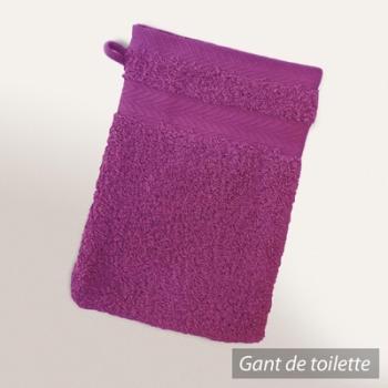 Gant de toilette 16x21 cm ROYAL CRESENT Rose Vin 6