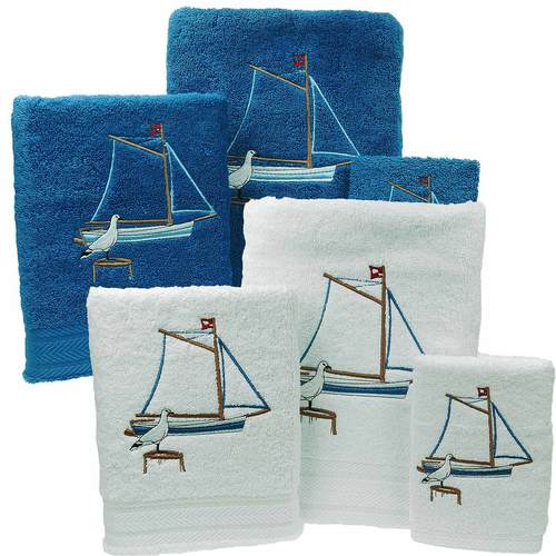 Gant de toilette Eponge Brodé NAVIGUARE