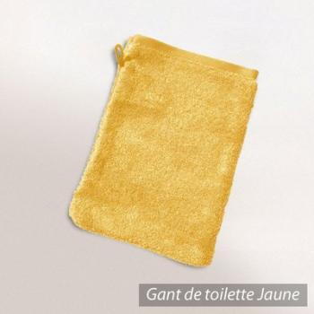 Gant de toilette 16x21 cm PURE Jaune 550 g/m2