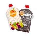 SQUIZ Lot de 2 Gourdes Réutilisables - Tatin et Fruits SQUIZ Lot de 2 Gourdes Réutilisables