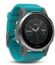 Garmin Fenix 5s HR Silver - Bracelet Turquoise Mon