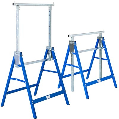 Lot de 2 Tréteaux Pliables Réglables, Télescopique