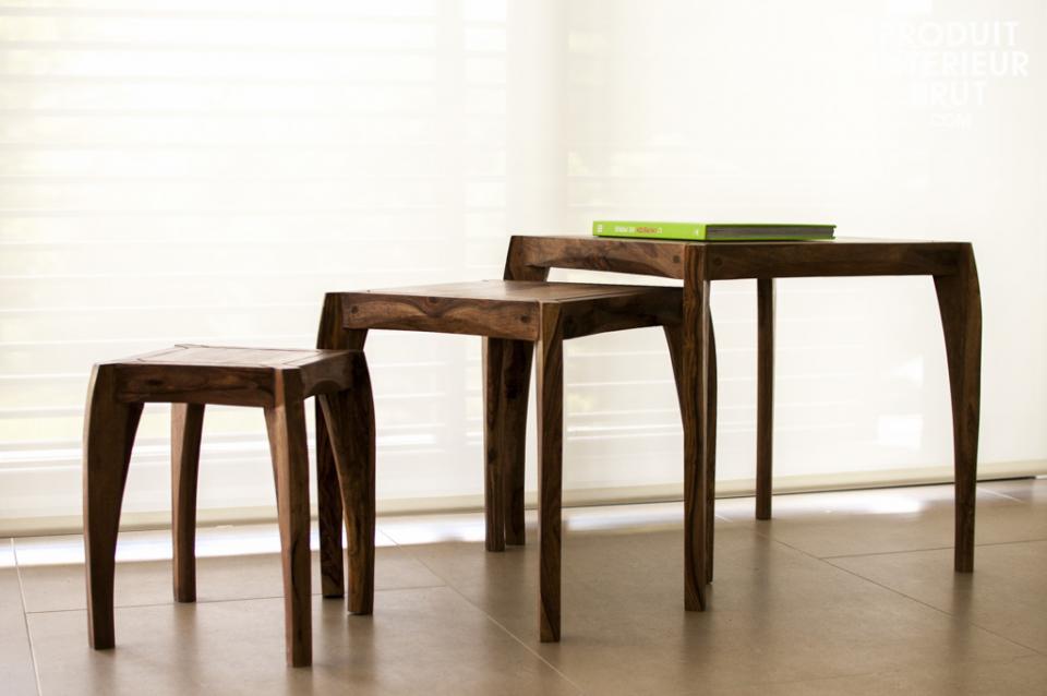 Trio de tables style scandinave Luna Trio de tables style scandinave