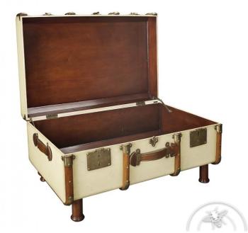 Table basse coffre blanc cassé - Nelson Table basse coffre blanc cassé