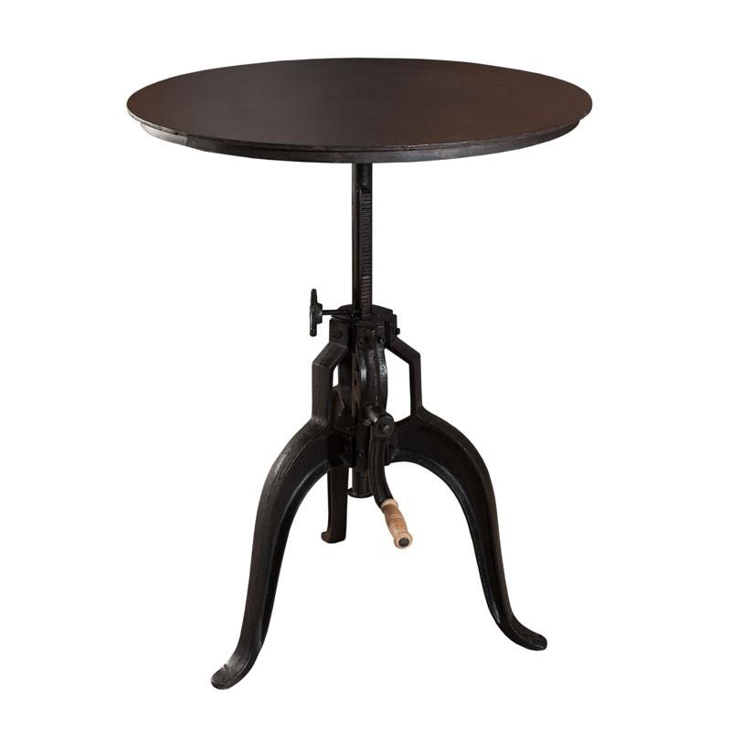 Table ronde Fer Noir - WESTWOOD - L 75 x l 75 x H