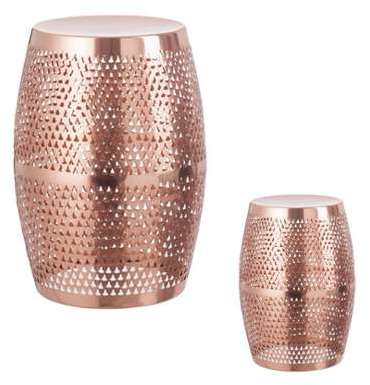Duo de Sellettes Or rose - NEBOB - L 31 x l 31 x H