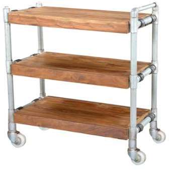 Desserte 3 plateaux sur roulettes - TUYEL - L 80 x