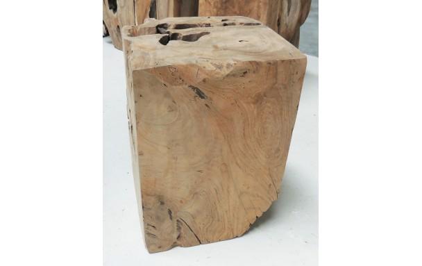 Bout de canapé Teck massif / H40 x L30 x P30 cm pi