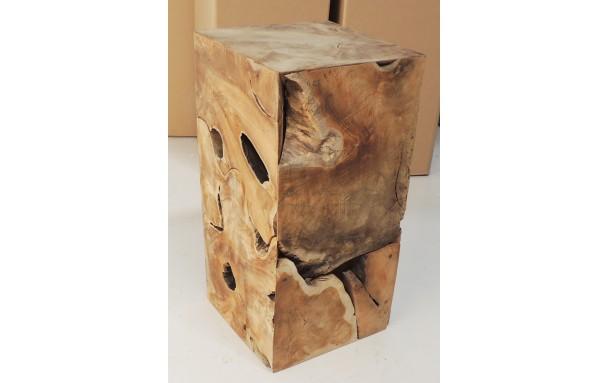 Colonne Teck recyclé massif / H60 x L30 x P30 cm p
