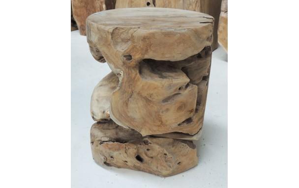 Colonne Teck recyclé massif / H40 x L30 x P30 cm p