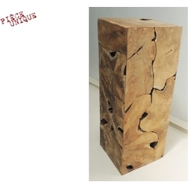Colonne en Teck massif / H80 x L30 x P30 cm pièce