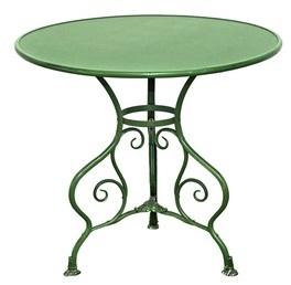 Table de jardin ronde en métal fer forgé Arras dia