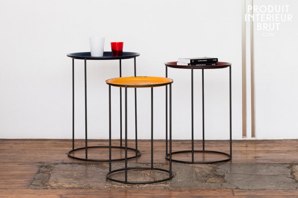Table industrielle Gigogne tricolore