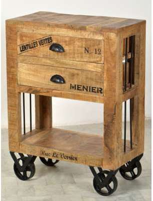 Desserte sur roulettes - GROCERY - L 60 x l 30 x H