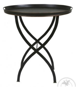 Table d appoint ovale noire - Vatel Table d appoint ovale noire
