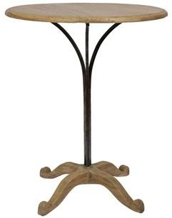 Table guéridon avec pied métal
