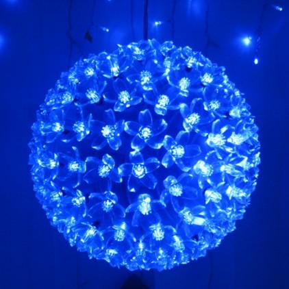 Boule lumineuse 200 LED Bleu 18 cm