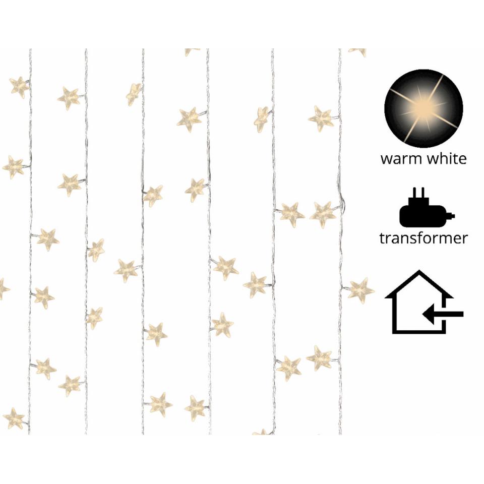 Rideau Lumineux Etoiles 1 20 x 2 m Blanc Chaud 128 Rideau Lumineux Etoiles 1