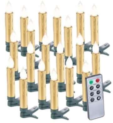 20 bougies LED pour sapin de Noël avec télécommande 20 bougies LED pour sapin