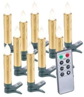 10 bougies LED pour sapin de Noël avec télécommande 10 bougies LED pour sapin