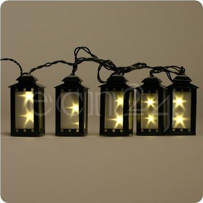 Guirlande lumineuse LED, par piles, 8 lanternes