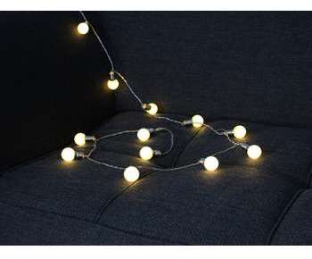 Guirlande lumineuse 16 LED à piles 2m SATIN Guirlande lumineuse 16 LED