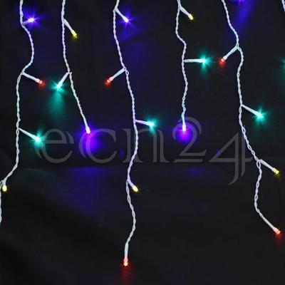 Guirlande stalactite LED 8m, lumière statique mult