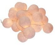 Guirlande lumineuse 20 boules en coton longueur 5m Guirlande lumineuse 20 boules