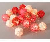 Guirlande lumineuse 20 boules LED en coton tressé Bubble Guirlande lumineuse 20 boules