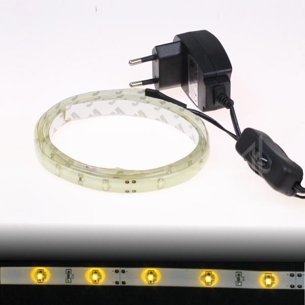 Ruban LED LTL de 1 m avec interrupteur jaune