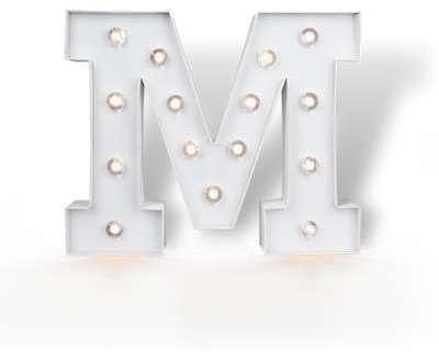 Lettre Lumineuse M