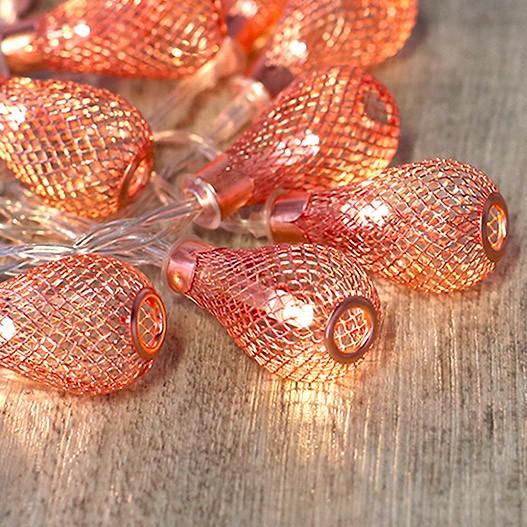 Guirlande Lumineuse Bulbes Métalliques Cuivre