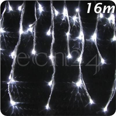 Guirlande stalactites LED effet chute de neige 16m
