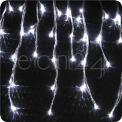 Guirlande stalactite LED 8m, lumière statique blan