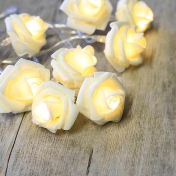 Guirlande Lumineuse Roses Blanches