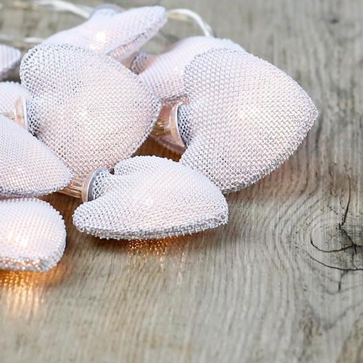 Guirlande Lumineuse Petits Coeurs Blanc
