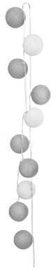 Sema - Guirlande lumineuse 10 boules en tissus grise Sema - Guirlande lumineuse