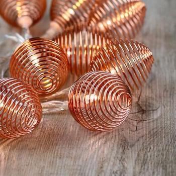 Guirlande Lumineuse Cocons Cuivre