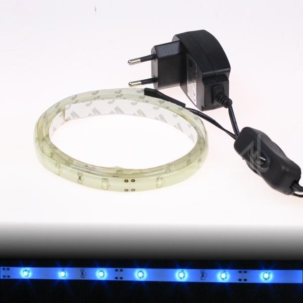 Ruban LED LTL de 1 m avec interrupteur bleu