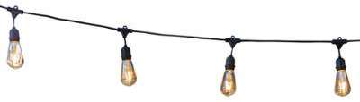 Guirlande extérieure noire Vintage 10 LED longueur Guirlande extérieure noire