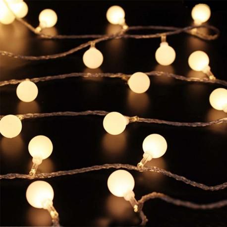 Guirlande Lumineuse LED 30m 300 boules blanc chaud